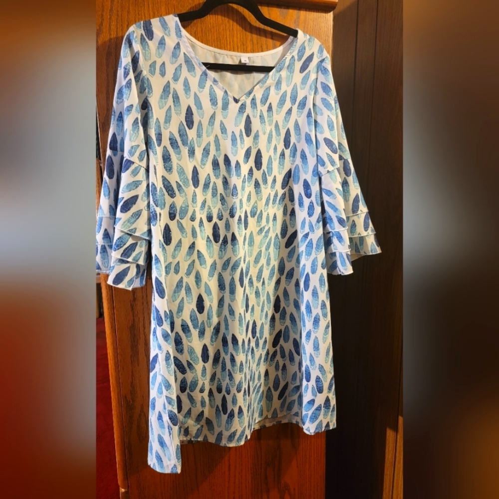 Blue & white dress